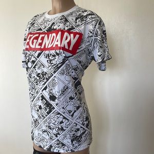 LAUNDER  Legendary cute “comics”  size Medium T shirt